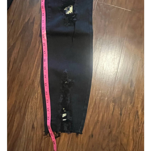 NWT Judy Blue Leopard Distressed Mid Rise Skinny Jean JB82168BK Size 7/28 - Picture 6 of 7